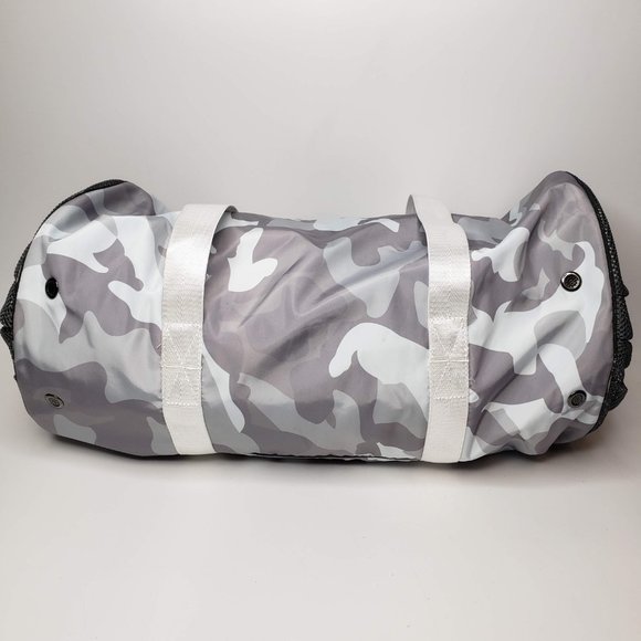 Athleta Grey Camouflage Gym Workout Duffle Bag - Picture 2 of 11